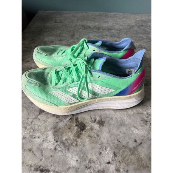 Adidas Adizero Boston Flexible Running Shoes Mint Green Size 9 - Picture 1 of 9